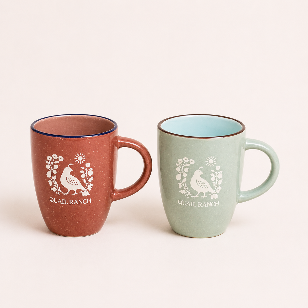 Etched Ceramic Ranch Mug
